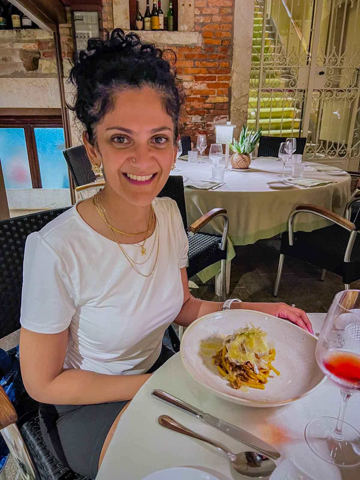 Dinner at La Caravella restaurant in Venice